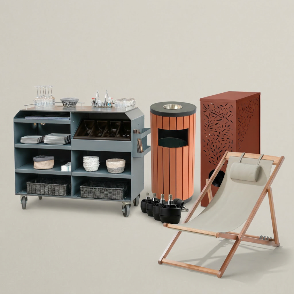 Image représentant différents accessoires vendus par Mob'Est