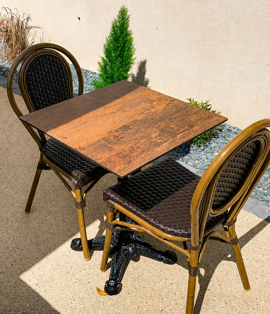 Une terrasse esprit bistrot pour le Restaurant de la Mairie à Berry-au-Bac